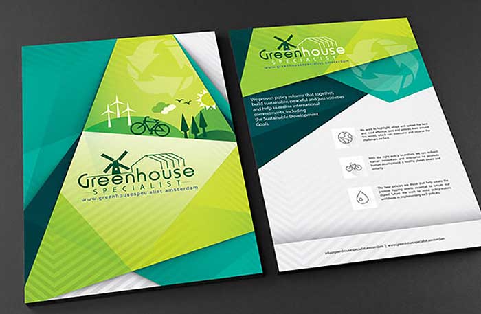 Printed folded brochures